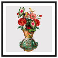 flower vase collage art