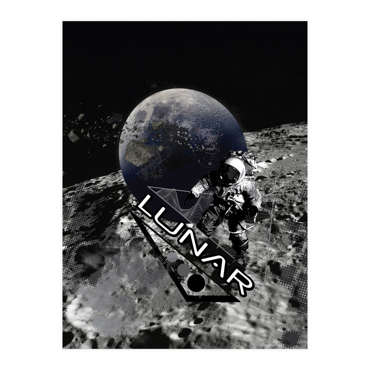 Lunar Moon Planet Astronaut (Print Only)