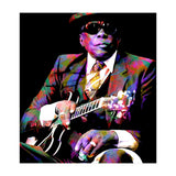 John Lee Hooker American Blues Musician Legend Colorful Art (Print Only) thumbnail