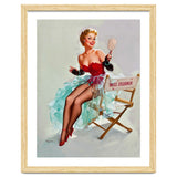 Sexy Pinup Actress Posing With a Mirror thumbnail