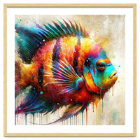 Colorful Tropical Fish Portrait