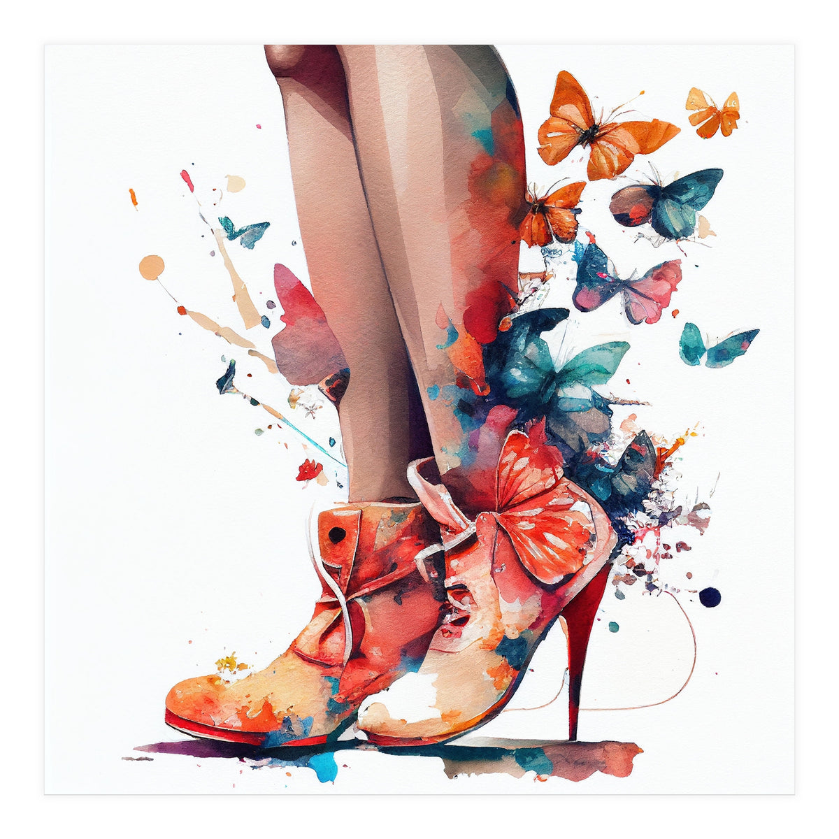 Butterfly Heels Splash (Print Only)