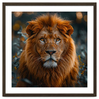 Majestic Lion Portrait Intense Gaze Wildlife