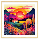 Folk Sunset Over Mountain Lake thumbnail