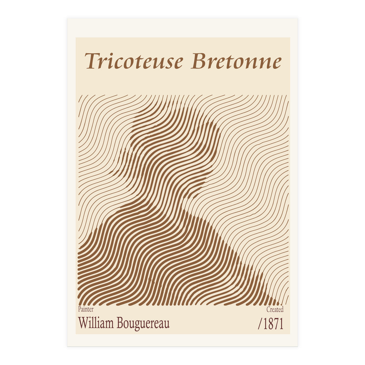 Tricoteuse Bretonne William Bouguereau (1871) (Print Only)