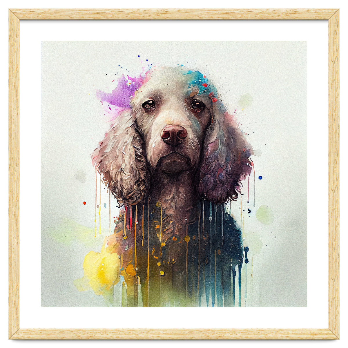 Watercolor Poodle Dog