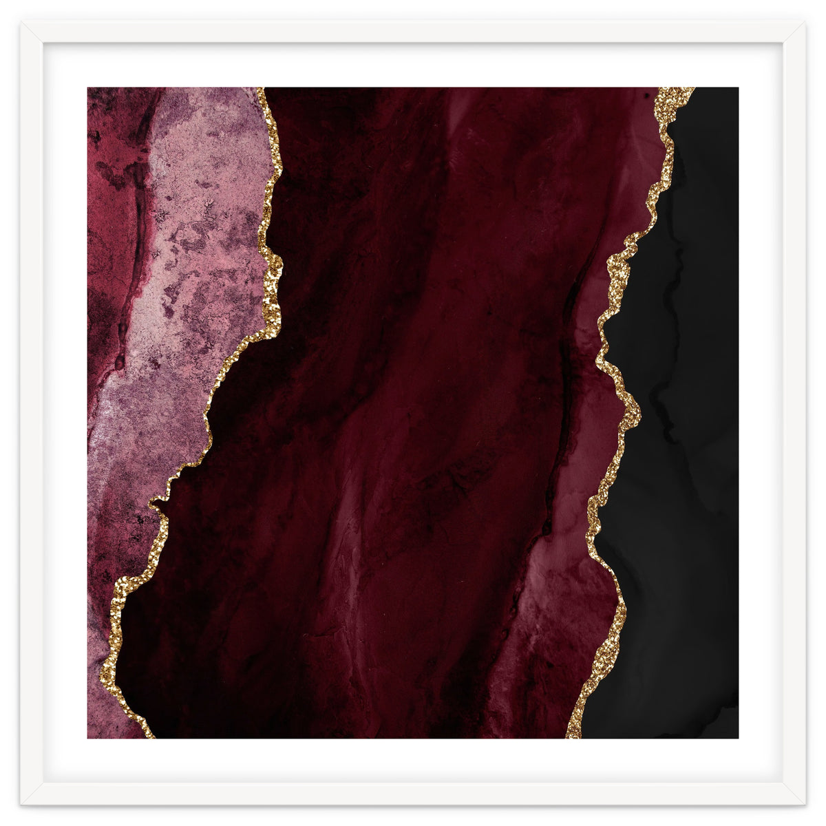 Burgundy & Gold Agate Texture 01