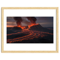 Volcanic Fury: Erupting Mountain Landscape