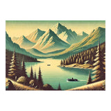 Vintage Alpine Lake Poster (Print Only) thumbnail