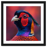 Close Up Pheasant Bird Head Detailed Feathers thumbnail