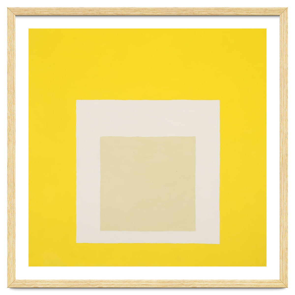 JOSEF ALBERS - HOMAGE TO THE SQUARE YELLOW WHITE