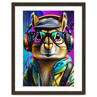 A Chipmunk In Headphones And Glasses