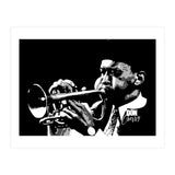 Don Cherry American Jazz Trumpeter in Grayscale (Print Only) thumbnail