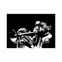 Don Cherry American Jazz Trumpeter in Grayscale (Print Only)