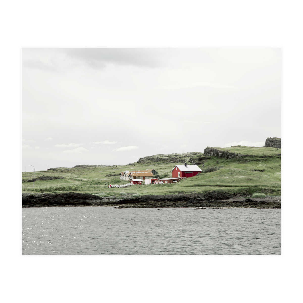 Red house on the shore - Iceland (Print Only)