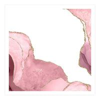 Blush & Gold Agate Texture 07  (Print Only)