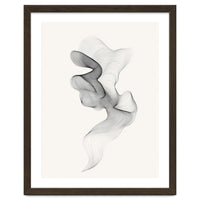 Abstract Black And White Swirling Lines Flowing Form