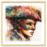 Watercolor Carnival Venetian Mask Woman thumbnail