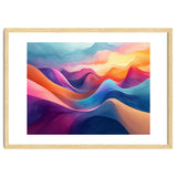 Vibrant Abstract Flowing Peaks Art thumbnail