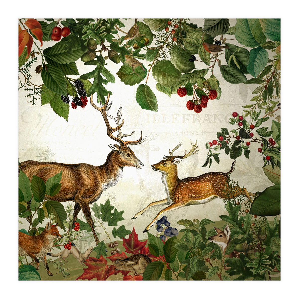 Nostalgic Autumn guardians of the forest 2 (Print Only)