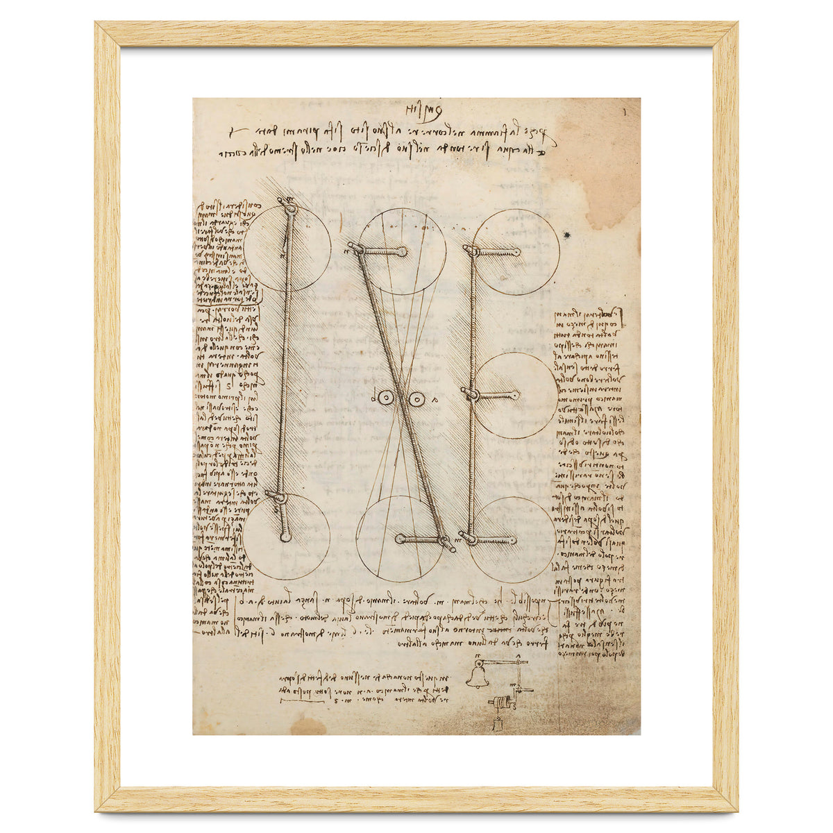 Folio f 1r. Codex Madrid I (Ms. 8937) "Treaty of statics and mechanics", 192 folios with 384 page...