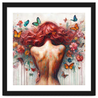 Wild Red Hair Butterfly Back