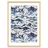 Watercolor Landscape Blue Mountains thumbnail