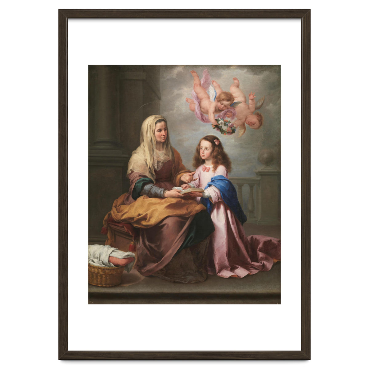 Bartolomé Esteban Murillo / 'Saint Anne with the Virgin', ca.  1655, Spanish School. VIRGIN MARY.