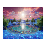 Oasis of Dreams: Surreal Tropical Landscape (Print Only) thumbnail