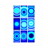 Circles & Rectangles Alt Blue 3 X 3: 2 (Print Only) thumbnail