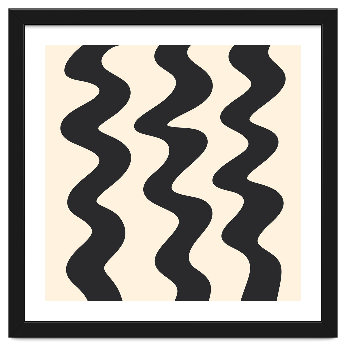 Squiggly Lines - monochrome