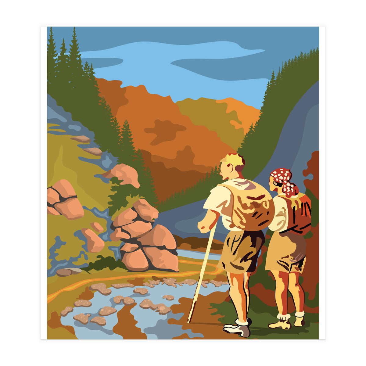 Hiking In Switzerland (Print Only)