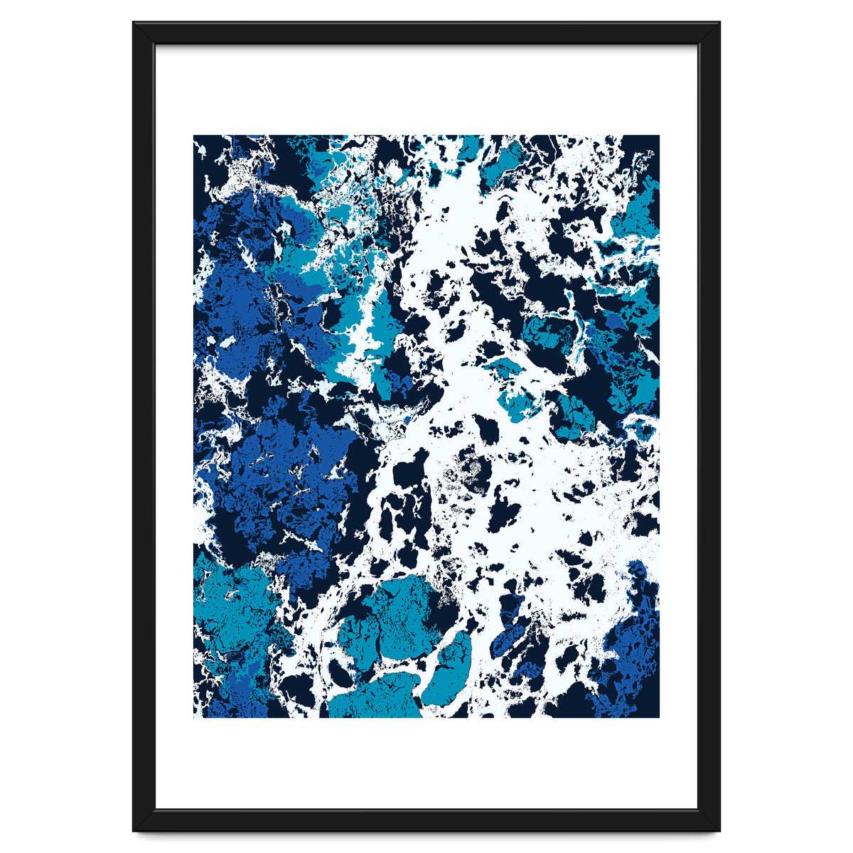 Liquid Patience, Abstract Ocean Sea Water Waves, Eclectic Scandinavian Texture Foam Neutral Nordic