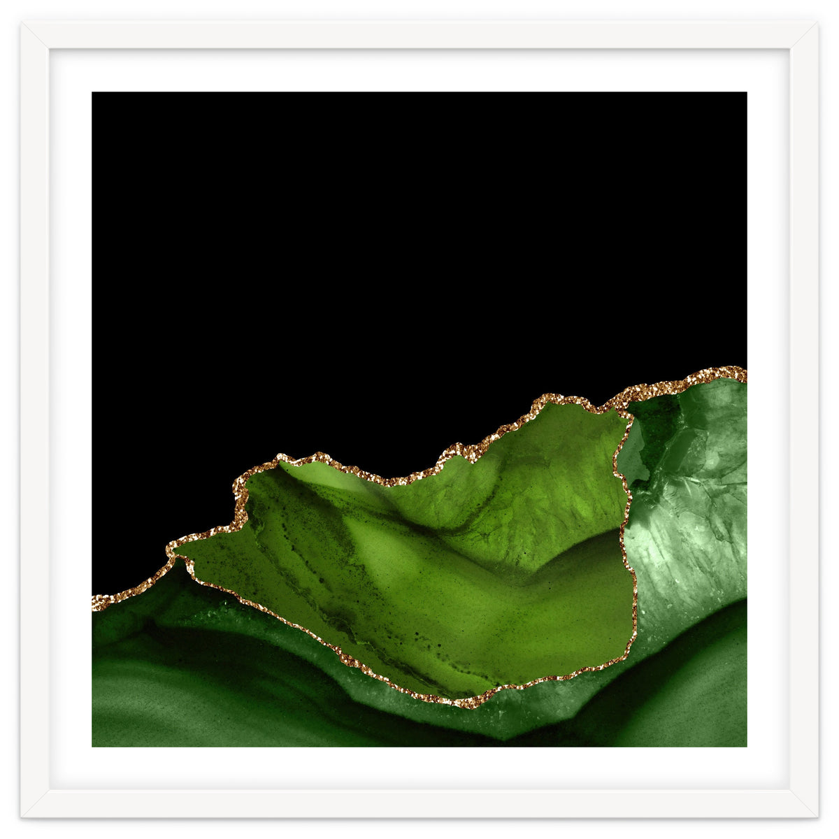 Green & Gold Agate Texture 06