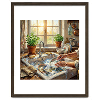 Cozy Kitchen Oil Painting