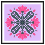 Magenta mandala flowers thumbnail