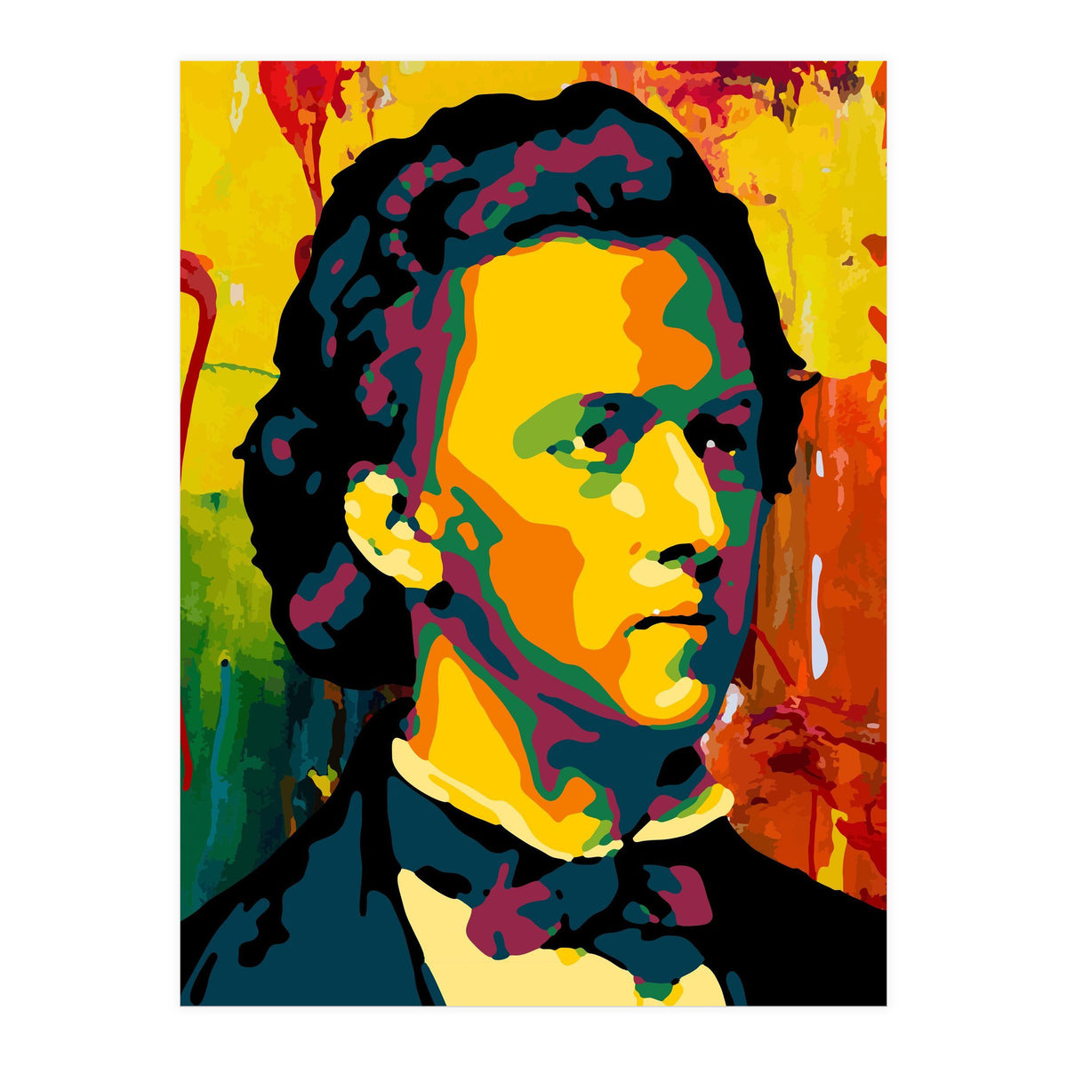 Frederic Chopin Abstract Art (Print Only)