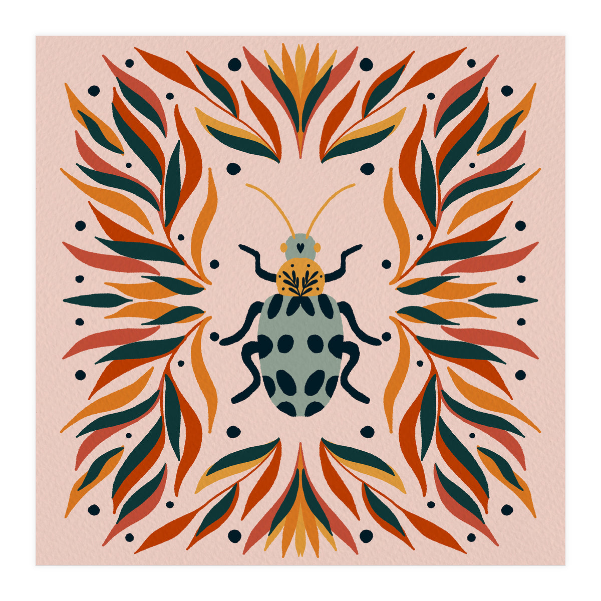 Bug And Leaves  (Print Only)