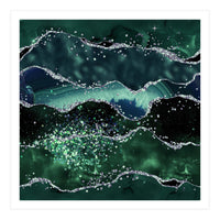 Emerald Glitter Agate Texture 05  (Print Only)