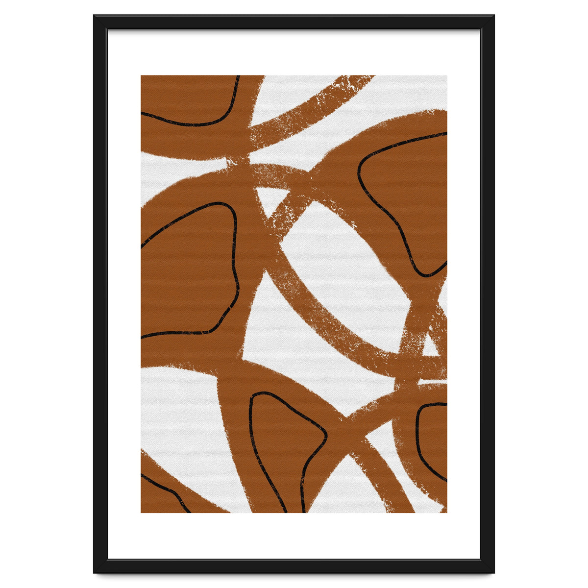 Abstract Brown and Black Lines
