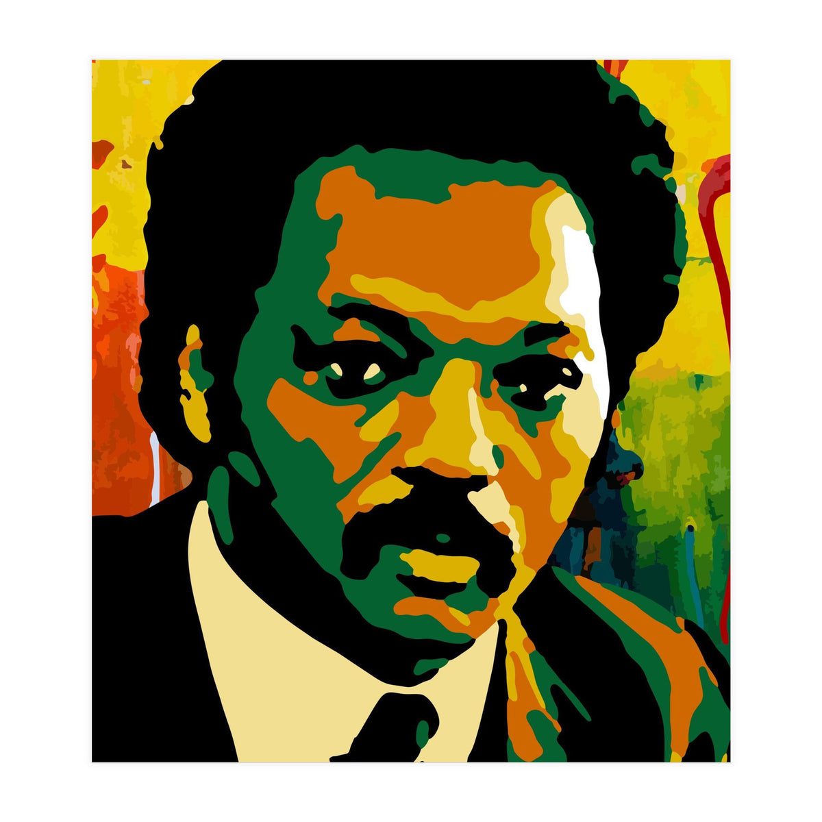 Jesse Jackson Colorful Abstract Art 2 (Print Only)