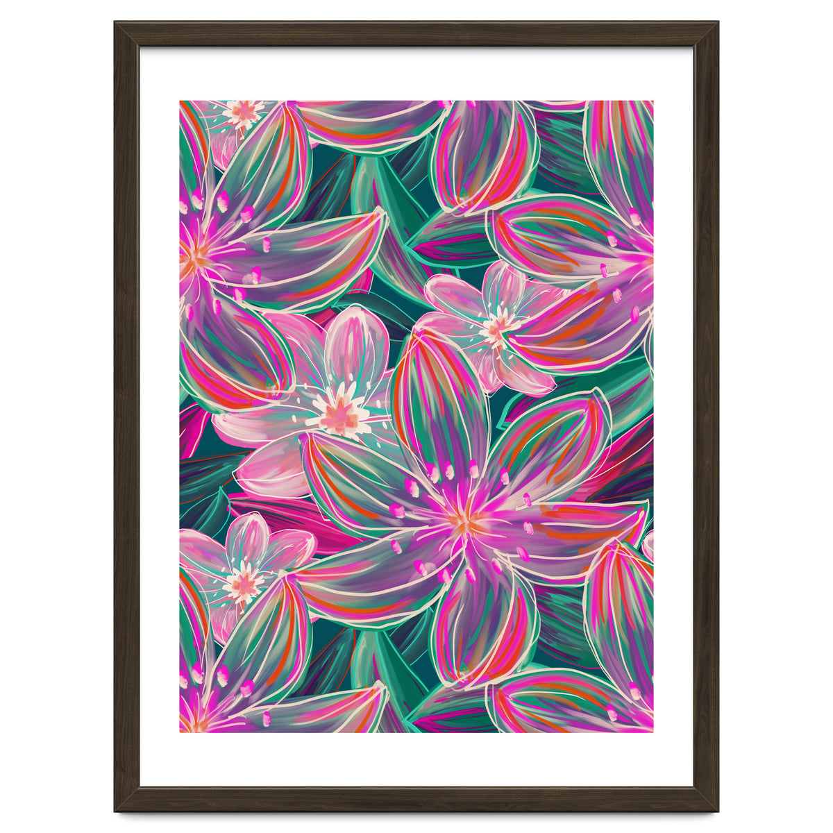 Fluo Bloom Purple & Emerald