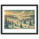 Vintage Finland, Lapland Winter Forest Poster thumbnail