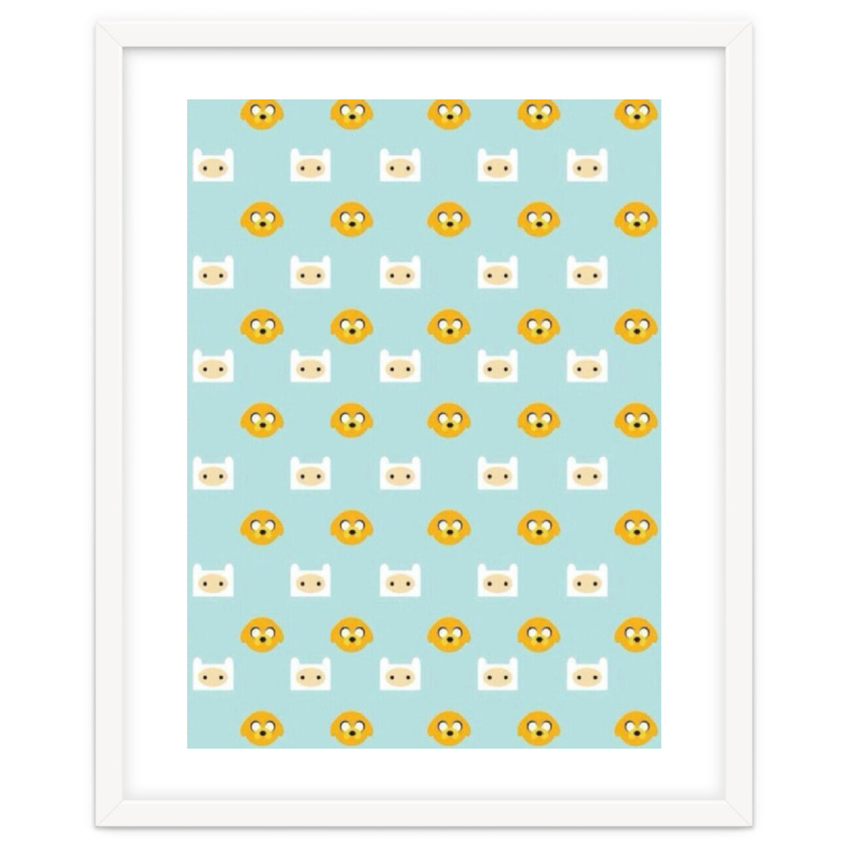 Minimalist Finn And Jake Seamless Cartoon Pattern