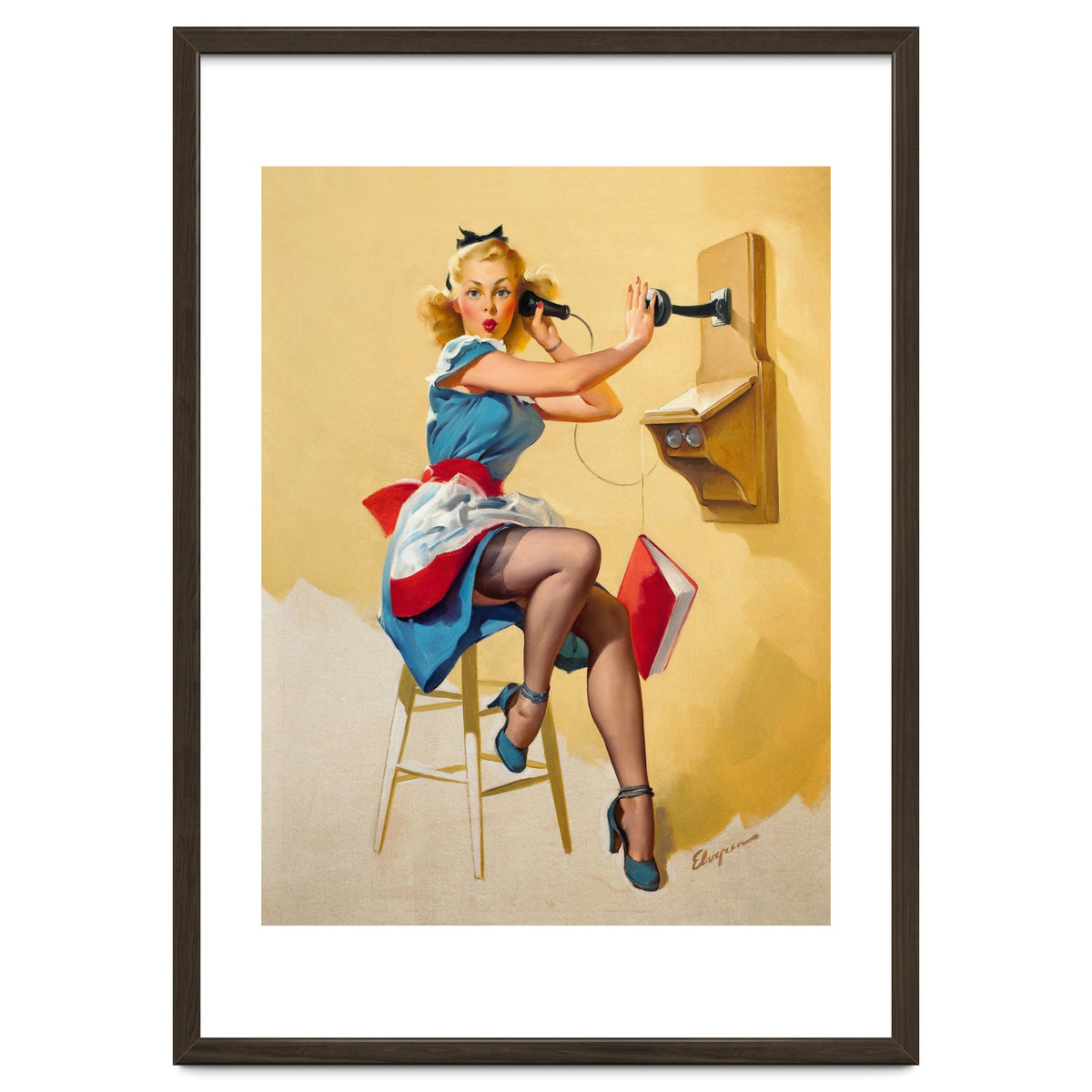 Pinup Gossip Girl On The Phone