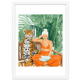 Jungle Vacay | Modern Bohemian Blonde Woman Tropical Travel | Leopard Wildlife Forest Reader thumbnail