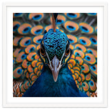 Close Up Peacock Head And Eye With Feathers thumbnail