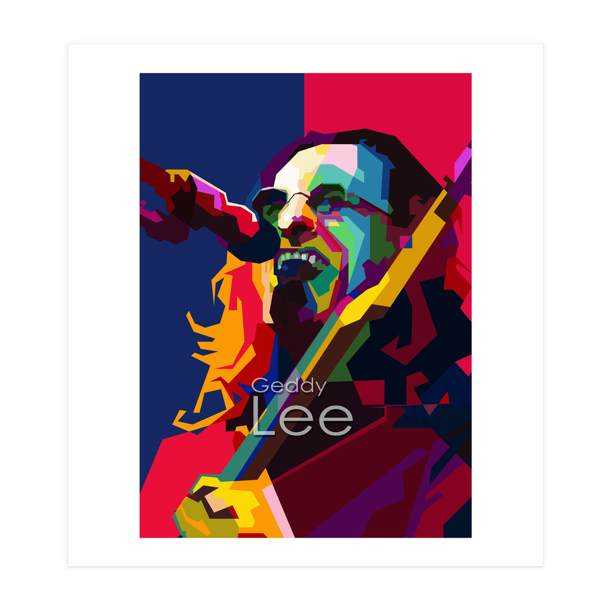 Geddy Lee RUSH Singer Pop Art WPAP (Print Only)