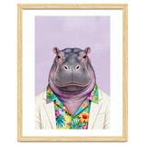 Hippopotamus in Gangster Havana Shirt thumbnail