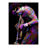 Miles Davis American Jazz Trumpeter Legend Colorful Art (Print Only) thumbnail